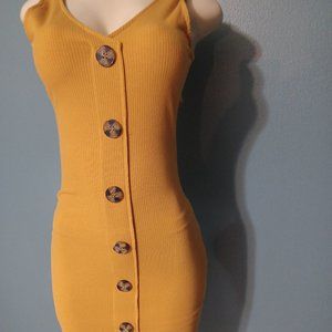 NO Boundaries junior/women's Bodycon dress in Mustard colour